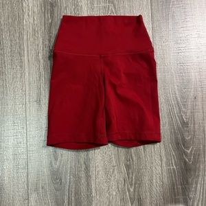 yogalicious red biker shorts